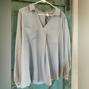 Light blue long blouse